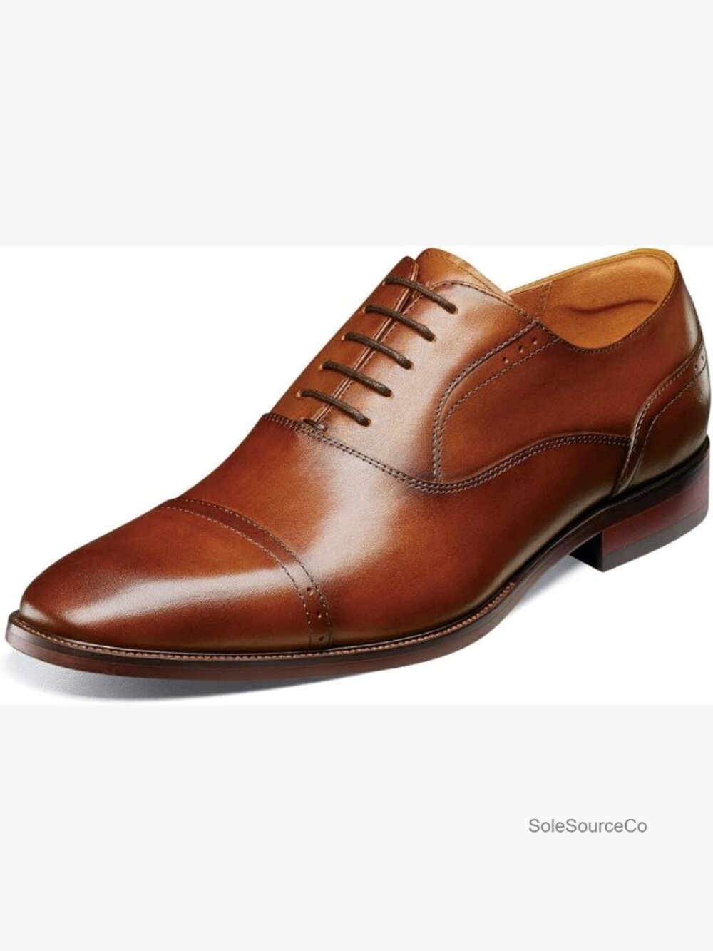 Men's Cap Toe Oxfords - Smooth Leather, Cushioned Footbed, Durable Rubber Sole